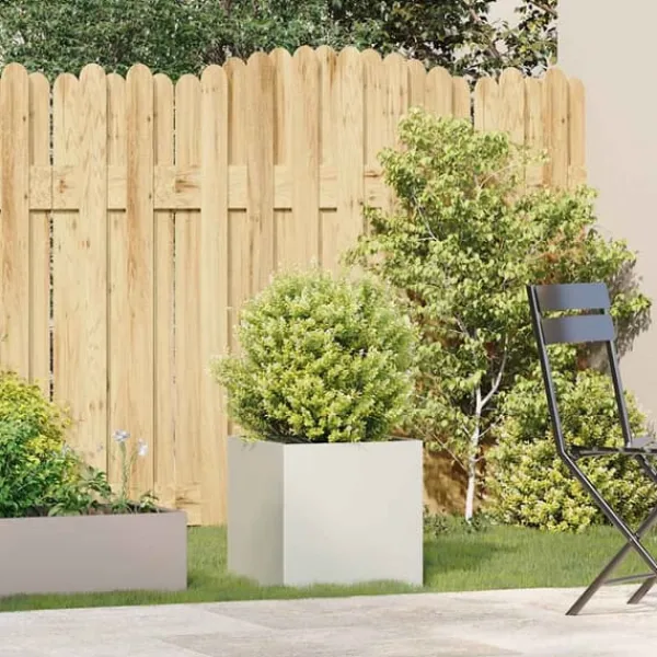 Outlet Plantekasse i koldvalset stål - Højbed til planter | Størrelse: 40x40x40 cm | Farve: Hvid Krukkeplanter Indendørs