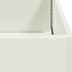 Krukker & Plantebeholdere^Plantekasse i koldvalset stål - Højbed til haver og terrasser | Størrelse: 100x100x40 cm | Farve: Hvid