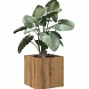 Hot Plantekasse i konstrueret træ - Dekorativ blomsterkrukke | Størrelse: 40x40x40 cm Krukkeplanter Indendørs