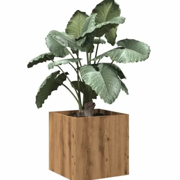 Hot Plantekasse i konstrueret træ - Dekorativ blomsterkrukke | Størrelse: 40x40x40 cm Krukkeplanter Indendørs