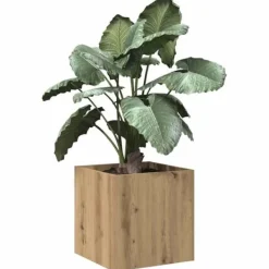 Hot Plantekasse i konstrueret træ - Dekorativ blomsterkrukke | Størrelse: 40x40x40 cm Krukkeplanter Indendørs