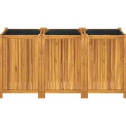 Plantningsbænke^Plantekasse i massivt akacietræ - Dekorativ med dræning | Størrelse: 150x50x75 cm