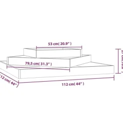 Online Plantekasse i massivt douglasgran - 3 niveauer | Størrelse: 112x112x27 cm Krukker & Plantebeholdere