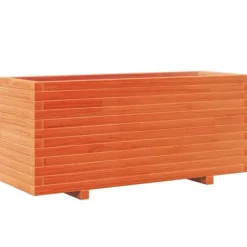 Krukker & Plantebeholdere^Plantekasse i massivt fyrretræ - Robuste blomsterkasser | Størrelse: 110x40x49,5 cm | Farve: Gyldenbrun