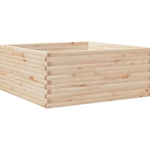 Plantningsbænke^Plantekasse i massivt fyrretræ - Rustik og holdbar | Størrelse: 110x110x46 cm