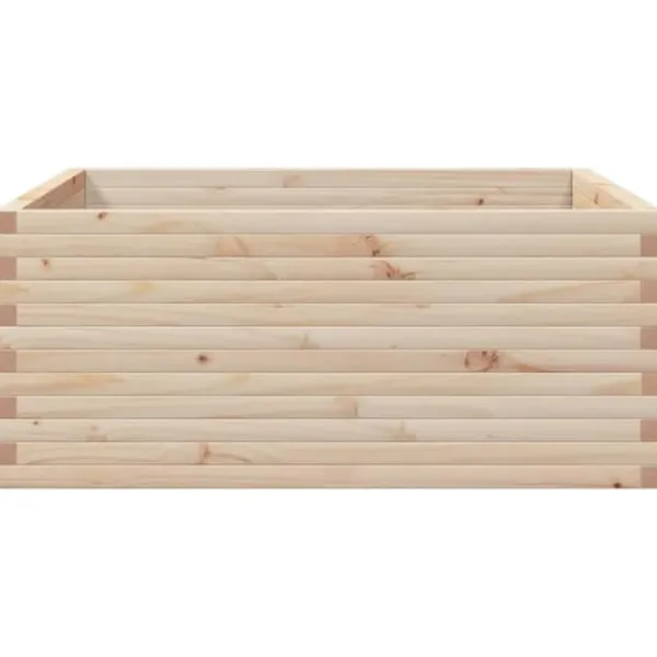Plantningsbænke^Plantekasse i massivt fyrretræ - Rustik og holdbar | Størrelse: 110x110x46 cm