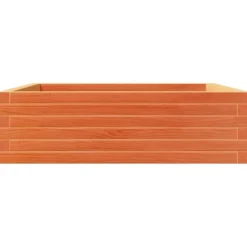 Plantningsbænke^Plantekasse i massivt fyrretræ - 80x80x23 cm | Farve: Gyldenbrun