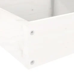 Krukker & Plantebeholdere^Plantekasse i massivt fyrretræ med 4 niveauer | Størrelse: 106x104,5x36 cm | Farve: Hvid