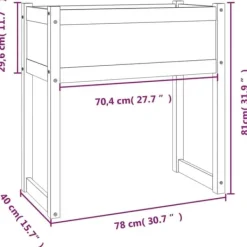 Outlet Plantekasse i massivt fyrretræ - Robust og dekorativ | Størrelse: 78x40x81 cm Plantningsbænke