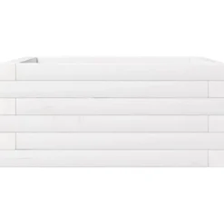Blomster^Plantekasse i massivt fyrretræ - Dybde: 50x50x23 cm | Farve: Hvid