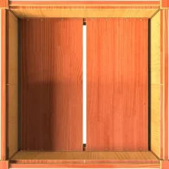 Best Plantekasse i massivt fyrretræ - Dekorativ haveboks | Størrelse: 70x70x70 cm | Farve: Gyldenbrun Krukker & Plantebeholdere