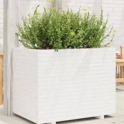 Best Plantekasse i massivt fyrretræ - Dekorativ havekasse | Størrelse: 90x60x72 cm | Farve: Hvid Krukker & Plantebeholdere