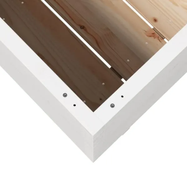 Best Plantekasse i massivt fyrretræ - Dekorativ havekasse | Størrelse: 90x60x72 cm | Farve: Hvid Krukker & Plantebeholdere