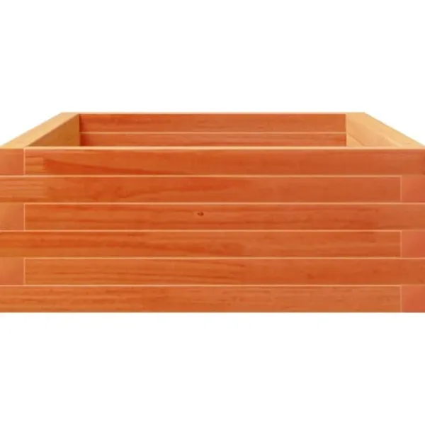 Best Plantekasse i massivt fyrretræ - Dybde 110 cm | Farve: Gyldenbrun | Størrelse: 110x60x23 cm Plantningsbænke