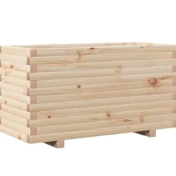Online Plantekasse i massivt fyrretræ - Robust design til blomster | Størrelse: 90x40x49,5 cm Plantningsbænke