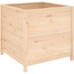 Plantekasse i massivt fyrretræ - Højbed til have | Størrelse: 82,5x82,5x78 cm Plantningsbænke