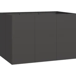 Krukker & Plantebeholdere^Plantekasse i stål 120x80x80 cm - Højbed til have og terrasse | Farve: Sort