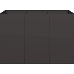 Krukker & Plantebeholdere^Plantekasse i stål 120x80x80 cm - Højbed til have og terrasse | Farve: Sort