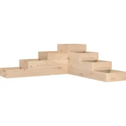 Plantningsbænke^Plantekasse med 4 niveauer - Massivt fyrretræ | Størrelse: 106x104,5x36 cm
