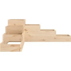 Plantningsbænke^Plantekasse med 4 niveauer - Massivt fyrretræ | Størrelse: 106x104,5x36 cm