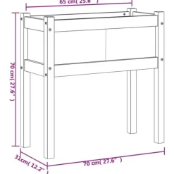 Plantningsbænke^Plantekasse med ben i imprægneret fyrretræ - Haveskaber | Størrelse: 70x31x70 cm