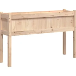 Outlet Plantekasse med ben i massivt fyrretræ - Perfekt til haven | Størrelse: 110x31x70 cm Plantningsbænke