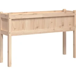 Outlet Plantekasse med ben i massivt fyrretræ - Perfekt til haven | Størrelse: 110x31x70 cm Plantningsbænke