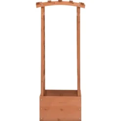 Best Plantekasse med espalier i fyrretræ - Robust og vejrbestandig | Størrelse: 49x39x117 cm Buer, Spalier, Lysthuse Uden Tag