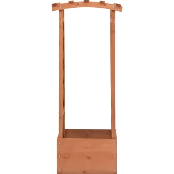 Best Plantekasse med espalier i fyrretræ - Robust og vejrbestandig | Størrelse: 49x39x117 cm Buer, Spalier, Lysthuse Uden Tag