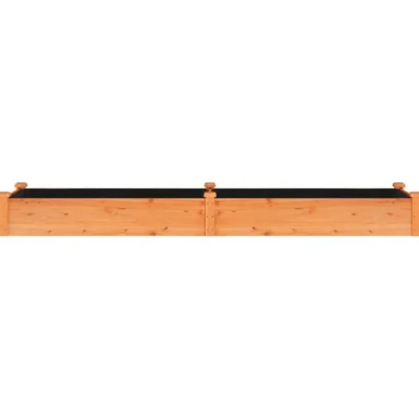 Online Plantekasse med foring 240x60x25 cm massivt fyrretræ brun - Højbed - Højbede - Home & Living Plantningsbænke