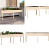 Outlet Plantekasse med foring 203x53x76 cm massivt fyrretræ - Plantekasse - Plantekasser - Home & Living Plantningsbænke
