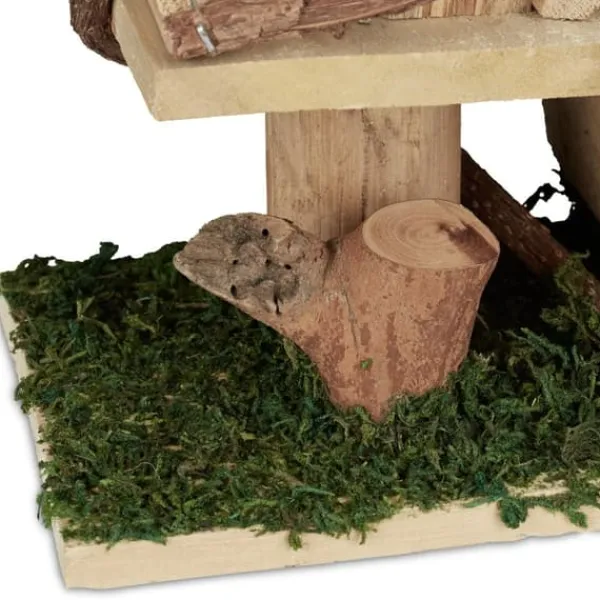 Til Fugle & Småvildt^Plantekasse med fuglehus, 25x23x12 cm, Natur