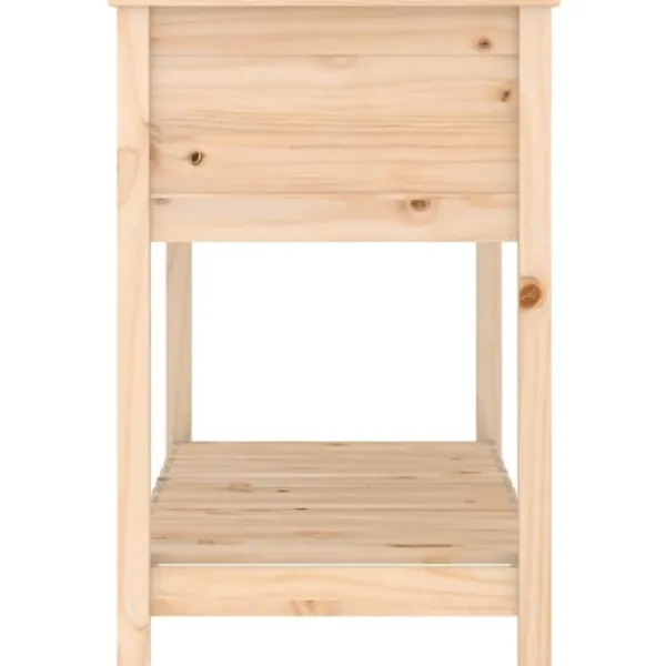 Best Plantekasse med hylde 111,5x54x81 cm massivt fyrretræ - Plantekasse - Plantekasser - Home & Living Plantningsbænke