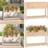 Plantningsbænke^Plantekasse med hylde 111,5x34,5x81 cm massivt fyrretræ - Plantekasse - Plantekasser - Home & Living
