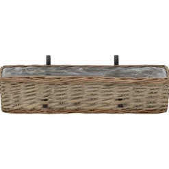 Hot Plantekasse til balkonen 2 stk. Kurveflet med PE-foring 60 cm - Balkonplantekasse - Balkonplantekasser - Home & Living Krukker & Plantebeholdere