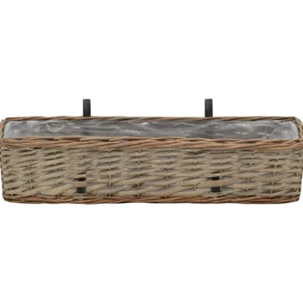 Hot Plantekasse til balkonen 2 stk. Kurveflet med PE-foring 60 cm - Balkonplantekasse - Balkonplantekasser - Home & Living Krukker & Plantebeholdere