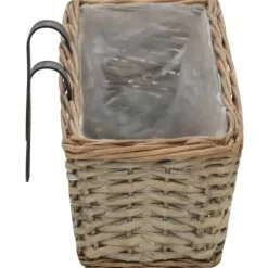 Hot Plantekasse til balkonen 2 stk. Kurveflet med PE-foring 60 cm - Balkonplantekasse - Balkonplantekasser - Home & Living Krukker & Plantebeholdere