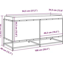 Plantningsbænke^Plantekasse til haven - Imprægneret fyrretræ | Størrelse: 100x40x50 cm