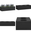 Plantekasse til kontor 90x40x23 cm stål antracitgrå - Plantekasse - Plantekasser - Home & Living Krukker & Plantebeholdere