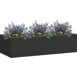 Plantekasse til kontor 90x40x23 cm stål antracitgrå - Plantekasse - Plantekasser - Home & Living Krukker & Plantebeholdere