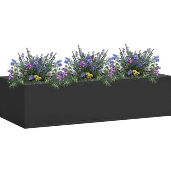 Plantekasse til kontor 90x40x23 cm stål antracitgrå - Plantekasse - Plantekasser - Home & Living Krukker & Plantebeholdere