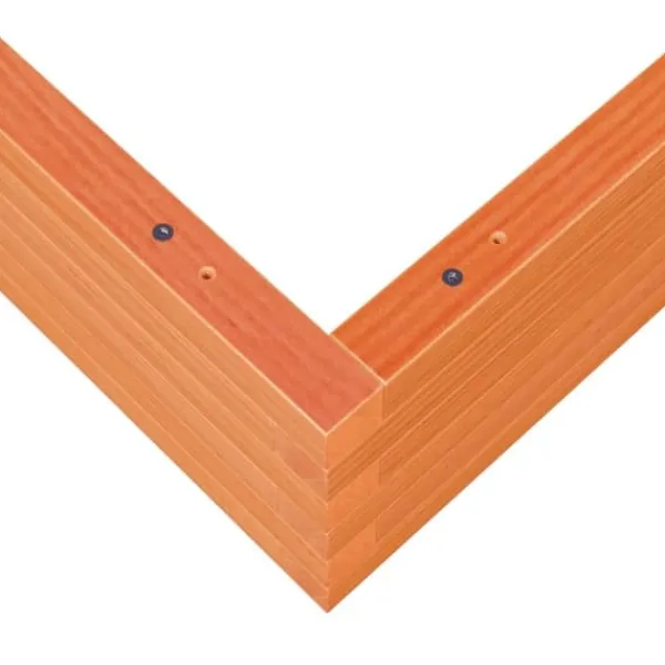 New Plantekasse 100x100 cm - Massivt fyrretræ | Farve: Gyldenbrun | Størrelse: 100x100x23 cm Plantningsbænke
