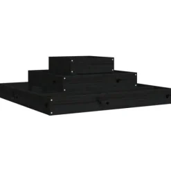 Online Plantekasse 80x80x27 cm massivt fyrretræ sort - Plantekasse - Plantekasser - Home & Living Plantningsbænke
