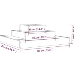 Online Plantekasse 80x80x27 cm massivt fyrretræ sort - Plantekasse - Plantekasser - Home & Living Plantningsbænke