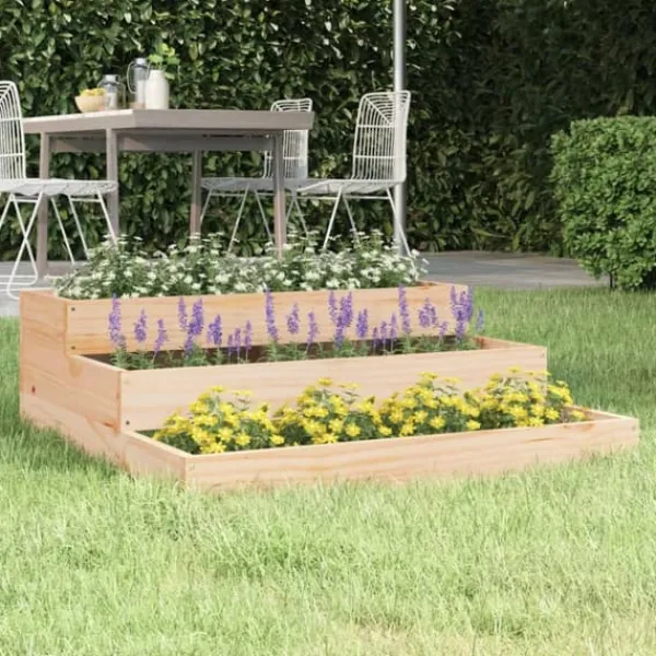 Online Plantekasse 78x78x27 cm massivt fyrretræ - Plantekasse - Plantekasser - Home & Living Krukker & Plantebeholdere