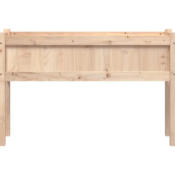 Sale Plantekasser 2 stk. i massivt fyrretræ med ben - Dekorative til haven | Farve: Naturlig træ | Størrelse: 100x40x80 cm Plantningsbænke