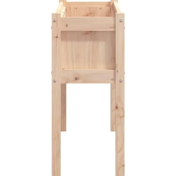 Sale Plantekasser 2 stk. i massivt fyrretræ med ben - Dekorative til haven | Farve: Naturlig træ | Størrelse: 100x40x80 cm Plantningsbænke