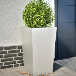 Krukker & Plantebeholdere^Plantekasser 2 stk. rustfrit stål - 45x45x75 cm | Farve: Sølv