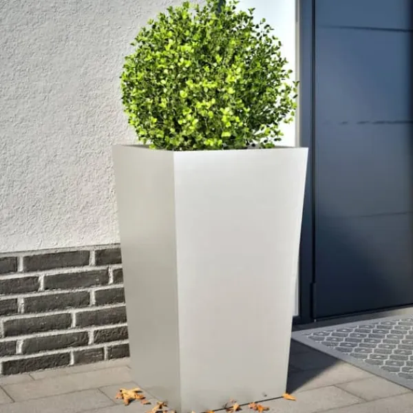 Krukker & Plantebeholdere^Plantekasser 2 stk. rustfrit stål - 45x45x75 cm | Farve: Sølv