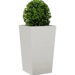 Krukker & Plantebeholdere^Plantekasser 2 stk. rustfrit stål - 45x45x75 cm | Farve: Sølv